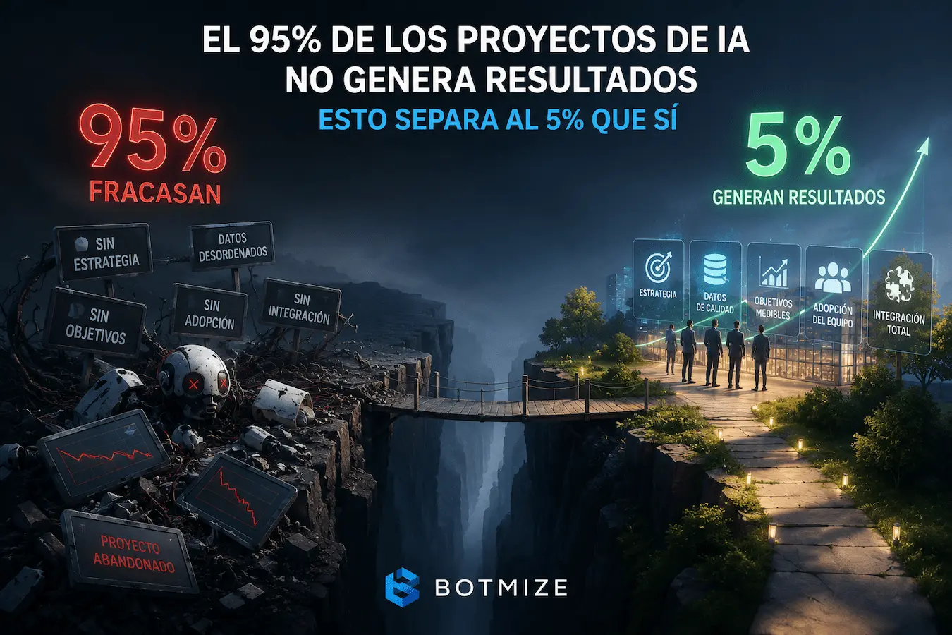 Por qué fracasan los proyectos de IA en empresas - 95% no genera resultados